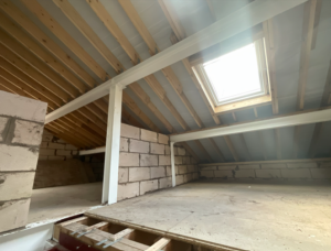 Residential structural steelwork and roof framing designed by New World Structural Solutions